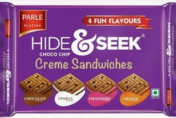 Parle Hide & Seek Choco Chip Creme Sandwich Biscuits 400 G