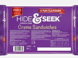 Parle Hide & Seek Choco Chip Creme Sandwich Biscuits 400 G