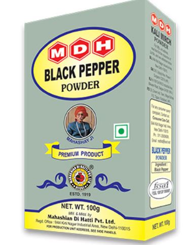 MDH BLACK PEPPER  100 GM