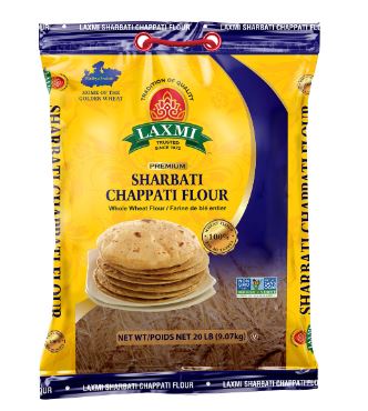 Laxmi - Sharbati Chappati Flour - Whole Wheat Flour No Maida atta- 20lb