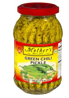 Mothers green chili pickle 500 gm